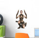 Far West Girl Crouched Wall Decal Design 1