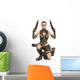 Far West Girl Crouched Wall Decal Design 1
