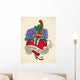 Old-school Tattoo Dagger through Wall Decal
