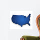 Map USA 3D Shape Wall Decal