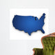Map USA 3D Shape Wall Decal