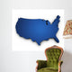 Map USA 3D Shape Wall Decal