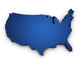 Map USA 3D Shape Wall Decal