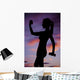 Weights Lifting Silhouette Teen Wall Decal