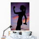 Weights Lifting Silhouette Teen Wall Decal