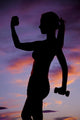 Weights Lifting Silhouette Teen Wall Decal