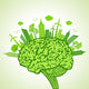 Ecology Concept with Brain Wall Decal