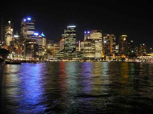 Sydney Skyline Von Nacht Wall Decal