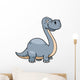 Vector Illustration Cartoon Dinosaur Wall Decal Design 3