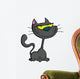 Black Cat Cartoon Illustration Wall Decal