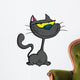 Black Cat Cartoon Illustration Wall Decal
