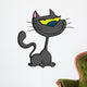 Black Cat Cartoon Illustration Wall Decal