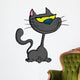 Black Cat Cartoon Illustration Wall Decal