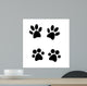Black Paw Prints Wall Stickers Wall Decal