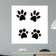 Black Paw Prints Wall Stickers Wall Decal