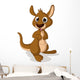 Cute Baby Kangaroo Cartoon Wall Decal