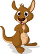 Cute Baby Kangaroo Cartoon Wall Decal