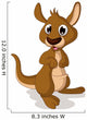 Cute Baby Kangaroo Cartoon Wall Decal