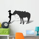 Vector Silhouette Girl and Wall Decal
