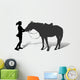 Vector Silhouette Girl and Wall Decal