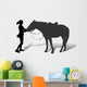 Vector Silhouette Girl and Wall Decal