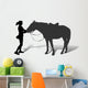 Vector Silhouette Girl and Wall Decal