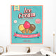 Vintage Ice Cream Poster Wall Decal