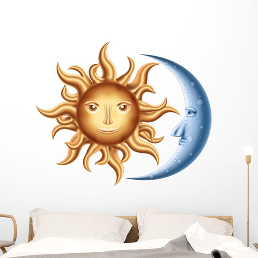 Moon and Sun Wall Decal