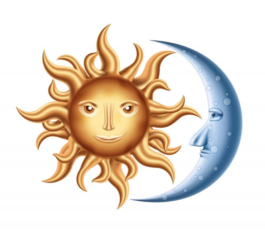 Moon and Sun Wall Decal