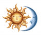 Moon and Sun Wall Decal