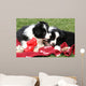 Adorable Border Collie Puppies Wall Decal Design 1