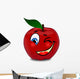 Red Apple Winks Eye Wall Decal