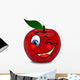 Red Apple Winks Eye Wall Decal