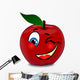 Red Apple Winks Eye Wall Decal