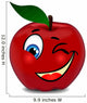 Red Apple Winks Eye Wall Decal