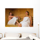 Happy Couple Relaxing Sauna Wall Decal