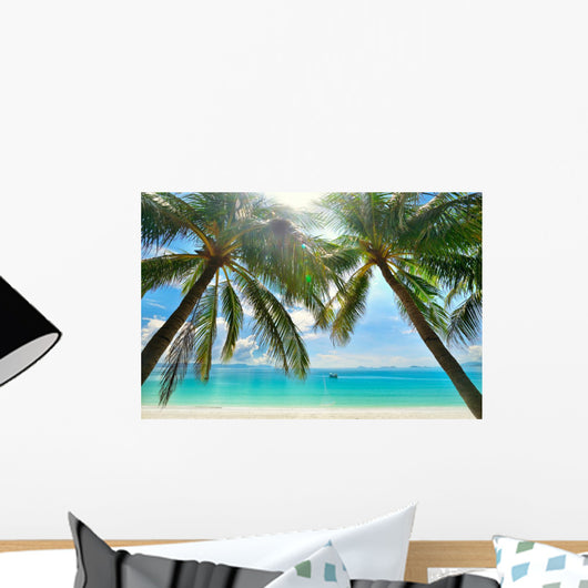 Palm Trees Hanging over Wall Decal