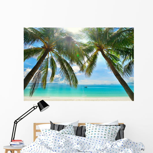 Palm Trees Hanging over Wall Decal