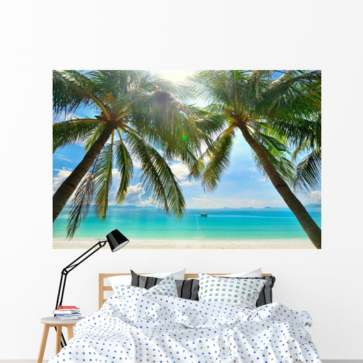 Palm Trees Hanging over Wall Decal