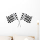 Checkered Racing Flags Wall Decal