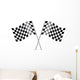 Checkered Racing Flags Wall Decal