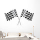 Checkered Racing Flags Wall Decal