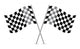 Checkered Racing Flags Wall Decal