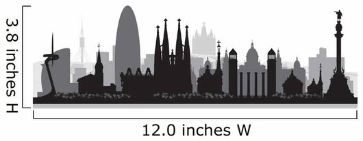 Barcelona Spain City Skyline Wall Decal
