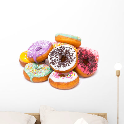 Fresh Doughnuts Wall Decal shown on a wall