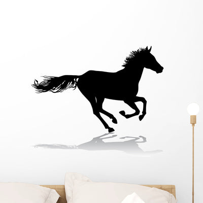 Horse 2 Wall Decal shown on a wall