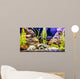 Tropical Freshwater Aquarium with Wall Decal