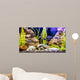 Tropical Freshwater Aquarium with Wall Decal