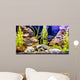 Tropical Freshwater Aquarium with Wall Decal