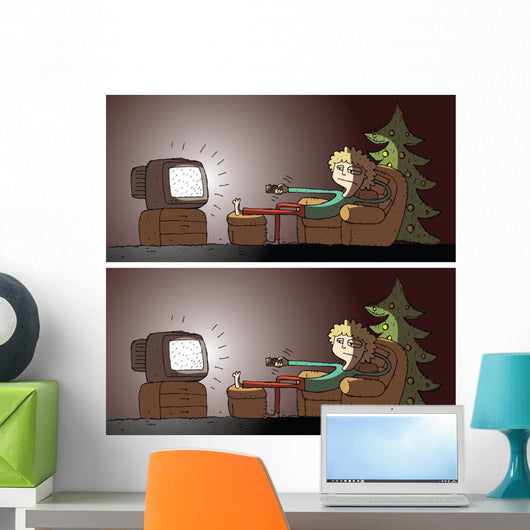 Watching Tv Differences Visual Wall Decal